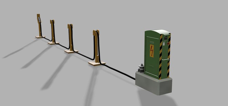 21020 Zugvorheizstation (schmal) ÖBB (Set bestehend aus 9 Teilen)