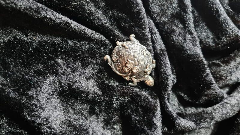 Jugendstil Brosche "Schildkröte"