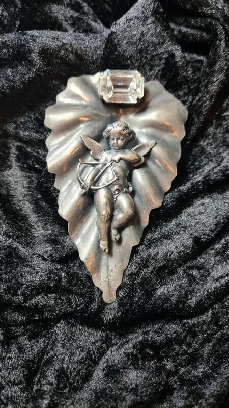 Jugendstil Brosche "Engel"