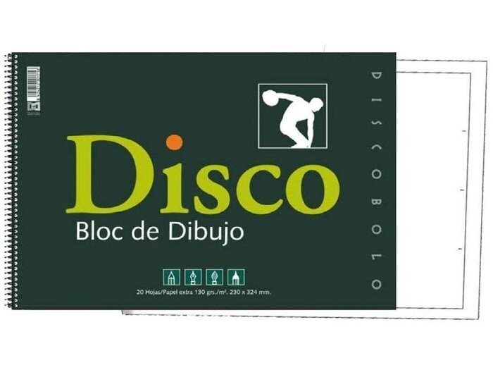 BLOC DIBUJO FOLIO DISCO 170 CON RECUADRO ESPIRAL 130gr/m2
