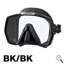 TUSA  M1001 Freedom HD Scuba Dive Mask With Black Silicone Skirt