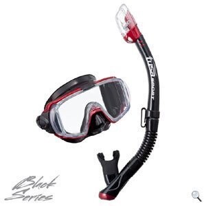 TUSA  SPORT  3125 Mask and Snorkel Set Adult Black Series
