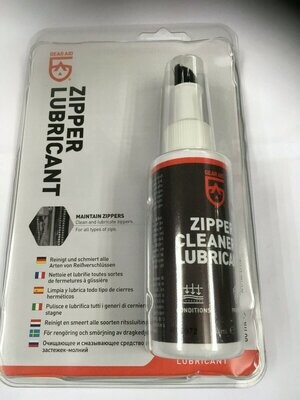 Mc Nett GEAR AID ZIP CARE Zipper Cleaner and Lubricant 60ml bottle with brush