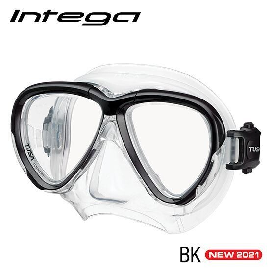 TUSA M2004 Intega DIVE Mask with Clear Skirt, COLOUR: BLACK