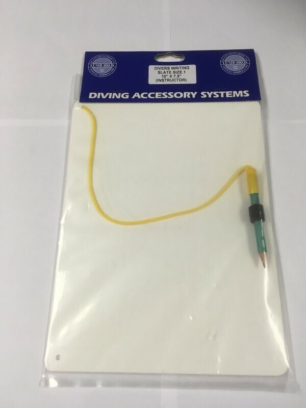 LUMB Scuba diving  Writing Slate with attached pencil  . Choice of sizes
