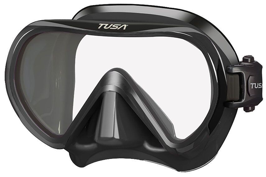 TUSA M1011 INO Scuba Diving  Mask With Black Silicone Skirt, COLOUR: BLACK