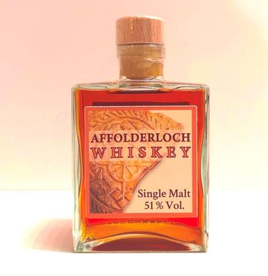 1 Flasche Affolderloch Single Malt 200ml und eine Packung Erich Hamann Borkenschokolade zartbitter 100gr im Angebot!