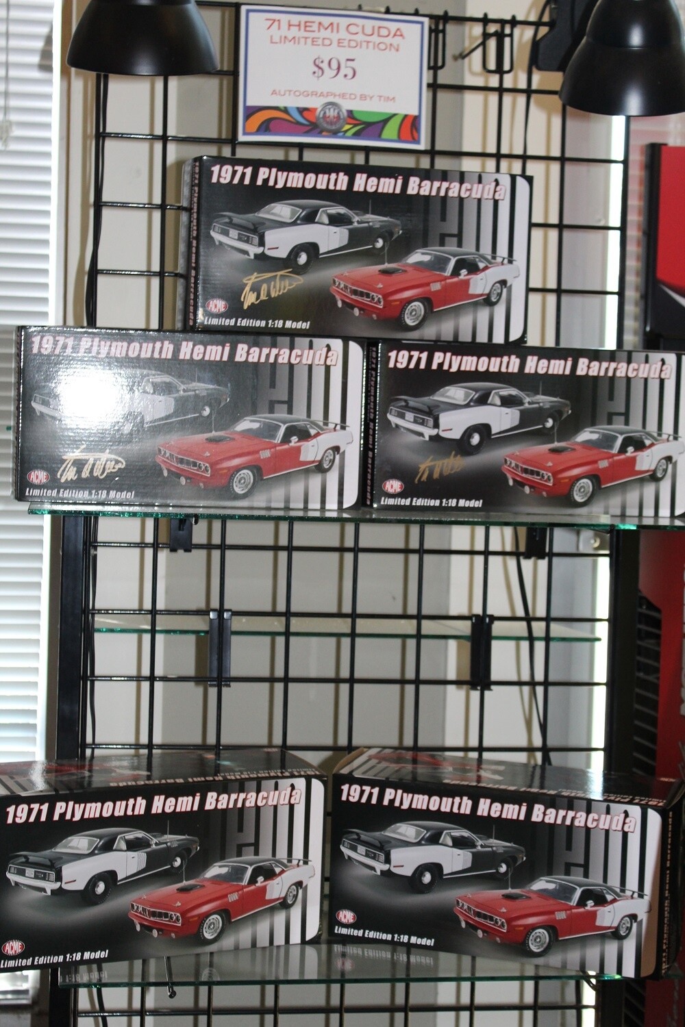 White Billboard Cuda Diecast