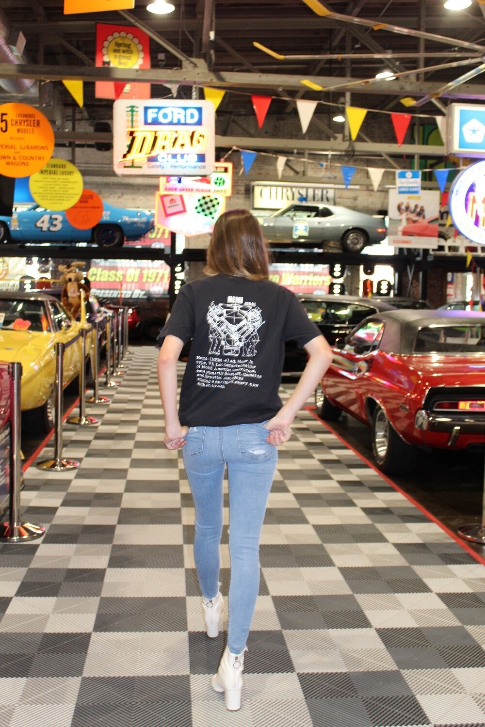 Black Hemi Engine Tee