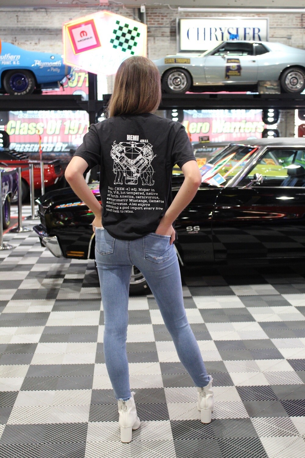 Black Hemi Engine Tee
