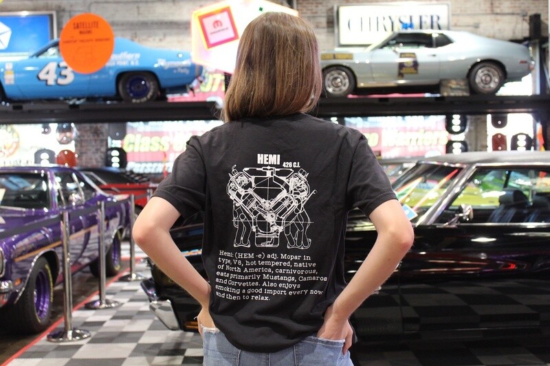 Black Hemi Engine Tee
