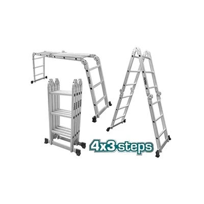 TOTAL MULTI-PURPOSE ALUMINUM LADDER,
OXIDATION SURFACE FINISH, 4x3 STEPS TOTTHLAD04431