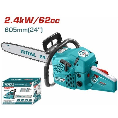 TOTAL GASOLINE CHAIN SAW, RATED POWER:2.4KW,
MAX. CUTTING DIAMETER:605MM(24"), FUEL
TANK CAPACITY:550ML TOTTG5602411