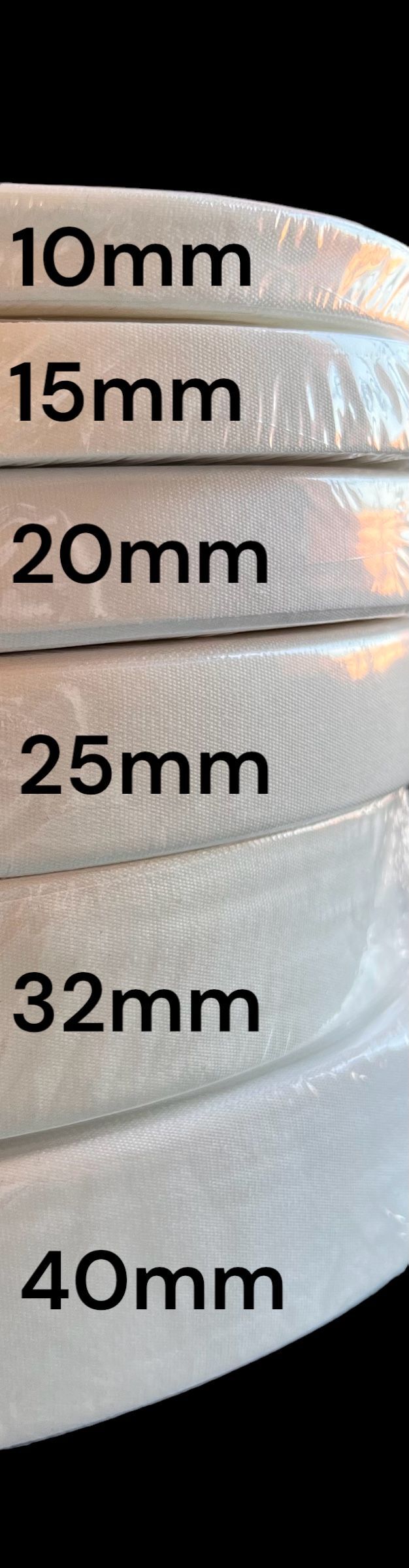 Cinta 20mm Poliéster 100% aspecto algodón