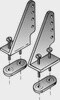 DUB105 Nylon Control Horns 1 right &amp; Left