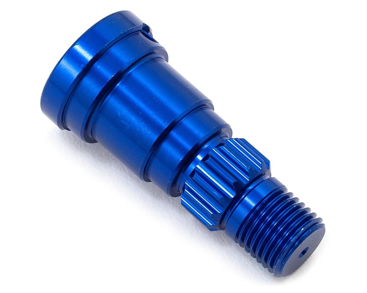 Stub axle, aluminum, blue - 7768