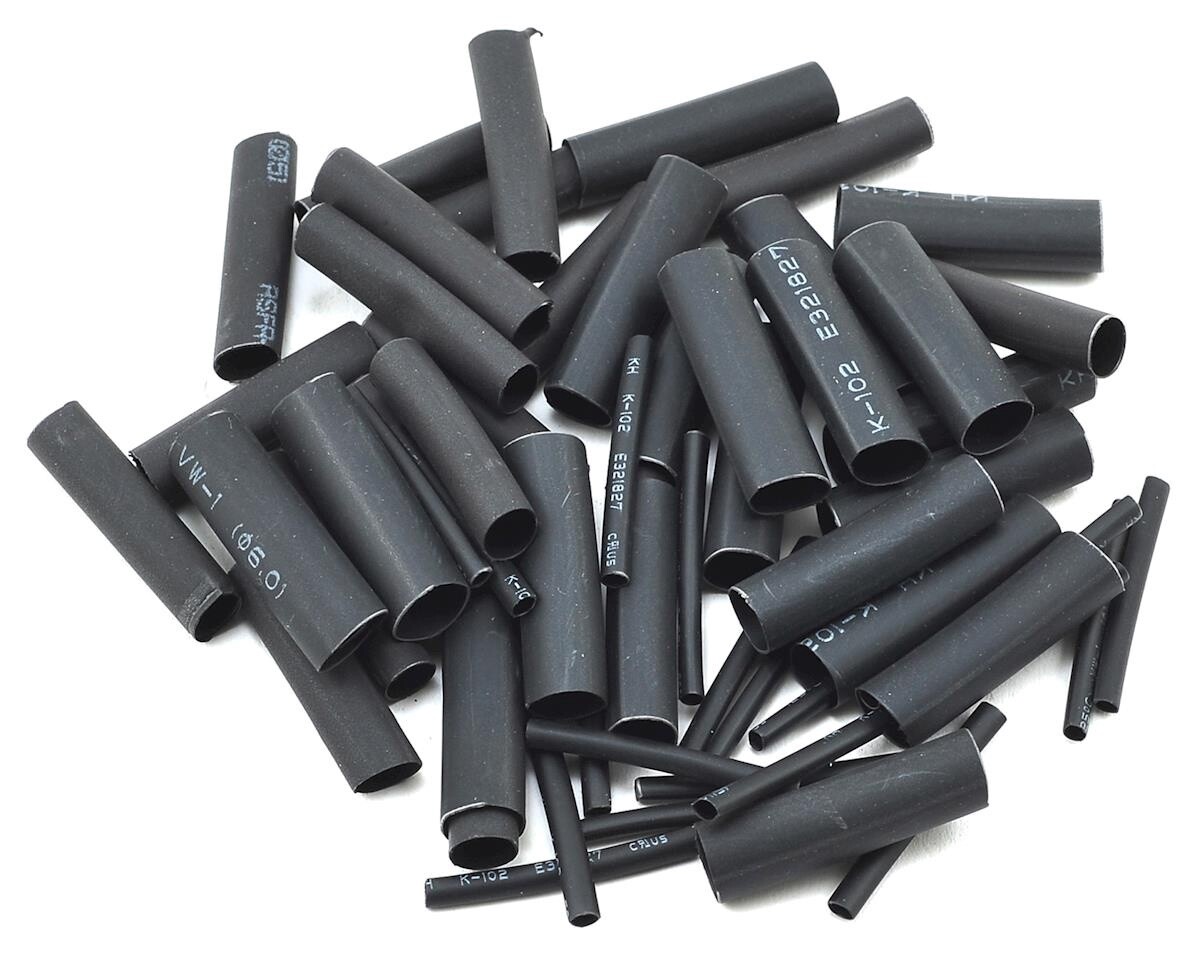 PTK-5453 1.5, 5, 6 &amp; 8mm Shrink Tubing Assortment Pack (Black) (20) (1&quot; Length)