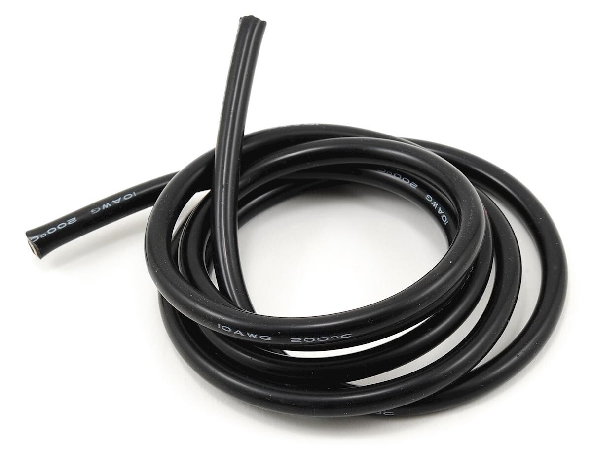 PTK-5611 Silicone Hookup Wire (Black) (1 Meter) (10AWG)