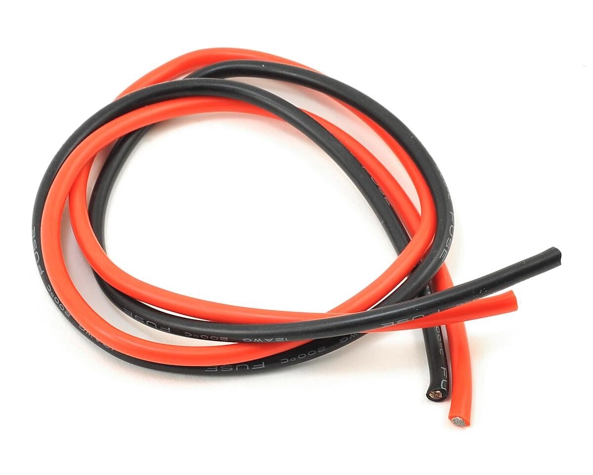 PTK-5614 Silicone Hookup Wire (Red &amp; Black) (2&#39; Each) (12AWG)