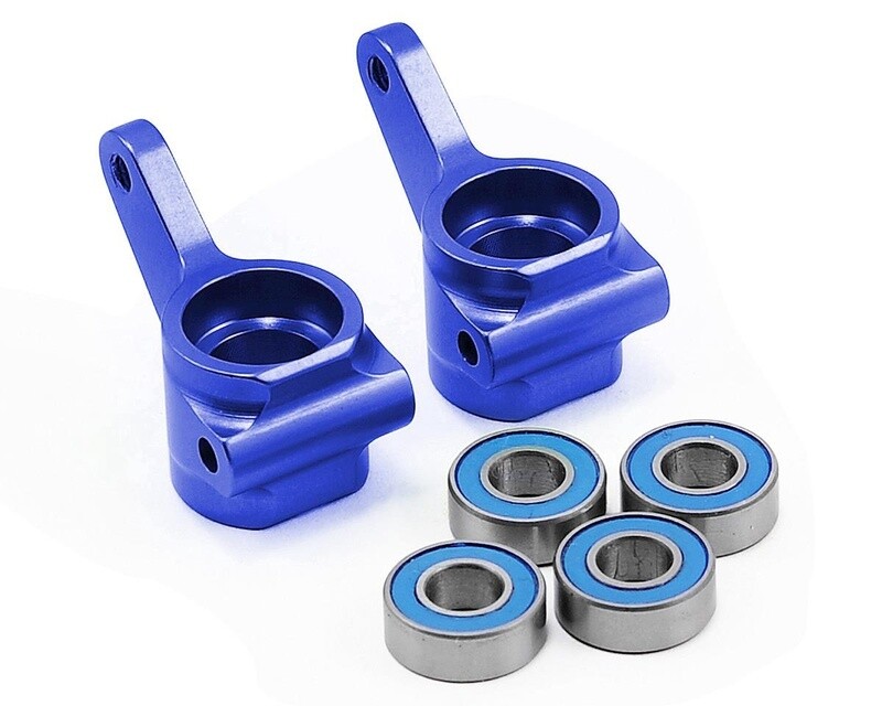Aluminum Steering Blocks w/Ball Bearings (Blue) (2) - 3636A