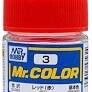 Mr Hobby Mr. Color 3 - Red (Gloss/Primary) - 10ml