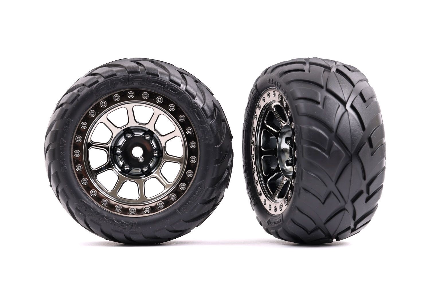 Tires &amp; wheels (2.2&quot; black chrome wheels)(Anaconda 2.2&quot; tires)(Bandit rear) - 2478T