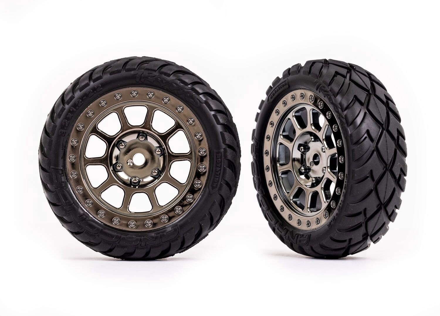 Tires &amp; wheels (2.2&quot; black chrome wheels, Anaconda 2.2&quot; tires) Bandit front - 2479T