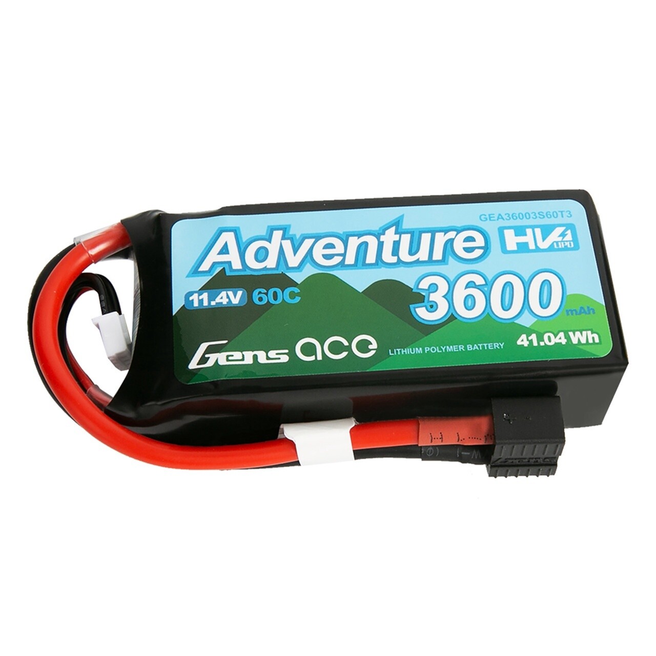 Adventure High Voltage 3600mAh 3S1P 11.4V 60C G-Tech Lipo Battery With Deans And XT60 Adapter (GEA363S60T3GT)