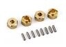 TRA9750X Wheel Hubs 7mm Hex Brass 1 gram (4pcs) Axle 8 Pin