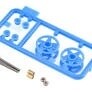 Mini 4WD Low Friction Plastic Double Rollers (Blue/19-19mm)