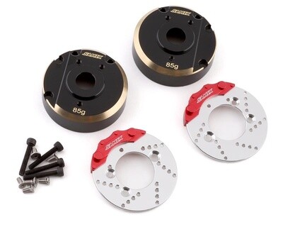 Samix Traxxas TRX-4 &quot;Heavy&quot; Brass Portal Cover &amp; Scale Brake Rotor Set