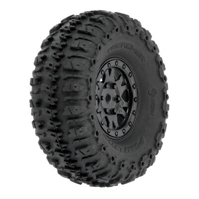 PRO1020910 1/24 Trencher F/R 1.0&quot; Tires Mounted 7mm Black Impulse (4): SCX24