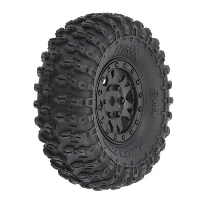 Pro-Line Racing - PRO1019410 1/24 Hyrax Front/Rear 1.0&quot; Tires Mounted 7mm Black Impulse (4): SCX24
