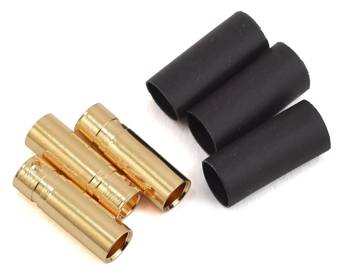 4mm Short Female Bullet Connector w/Shrink Tube (3)