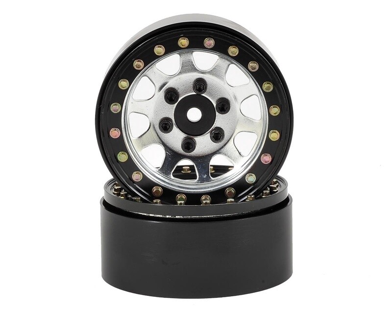 SSD00006 SSD RC D Hole 1.9" Steel Beadlock Crawler Wheels (Silver) (2)