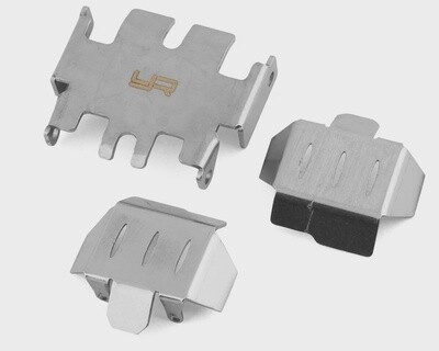 YEA-TR4M-009SV Yeah Racing Traxxas TRX-4M Stainless Steel Differential &amp; Skid Plates Set
