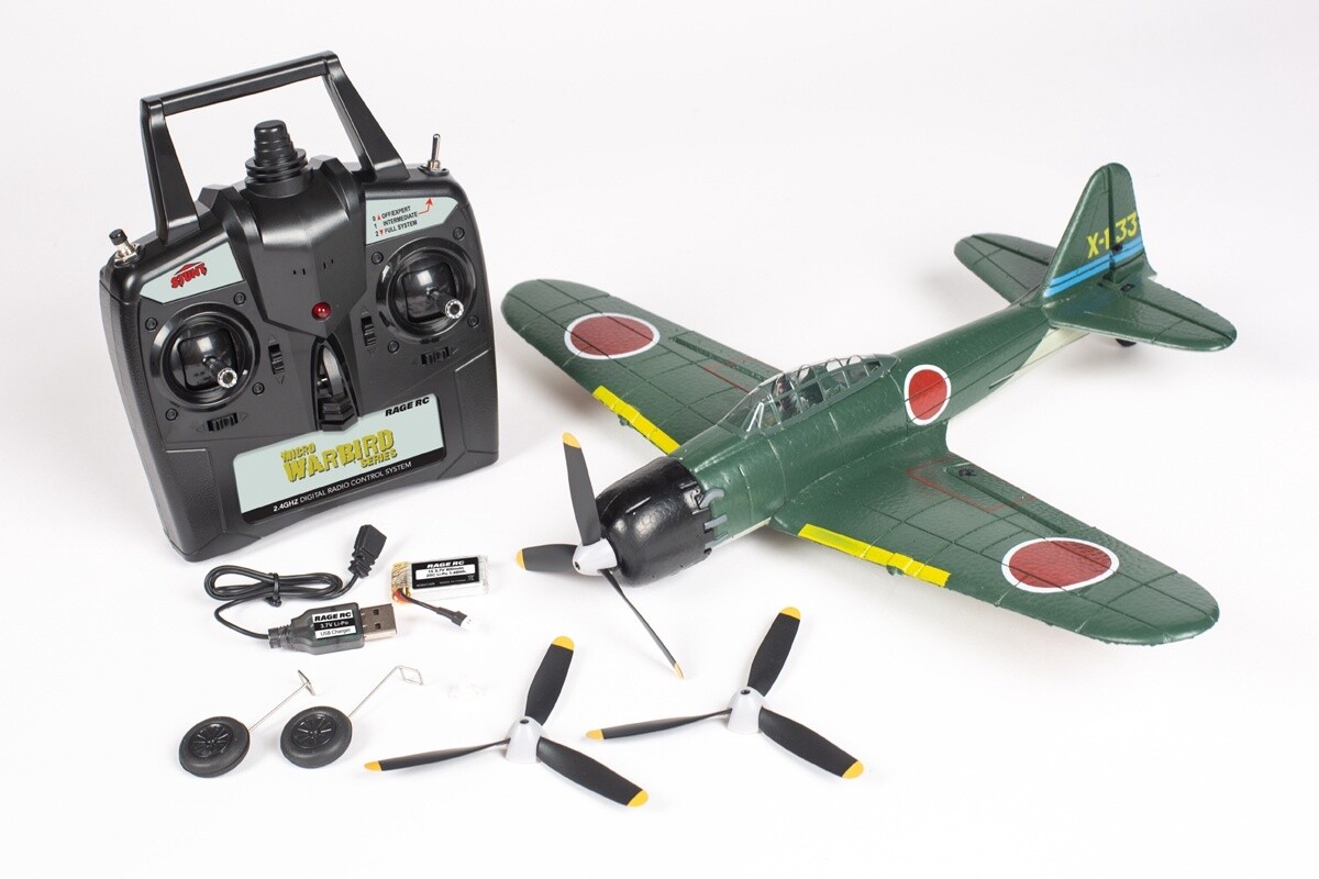 RGRA1306   Mitsubishi A6M Zero Micro RTF Airplane w/PASS System
