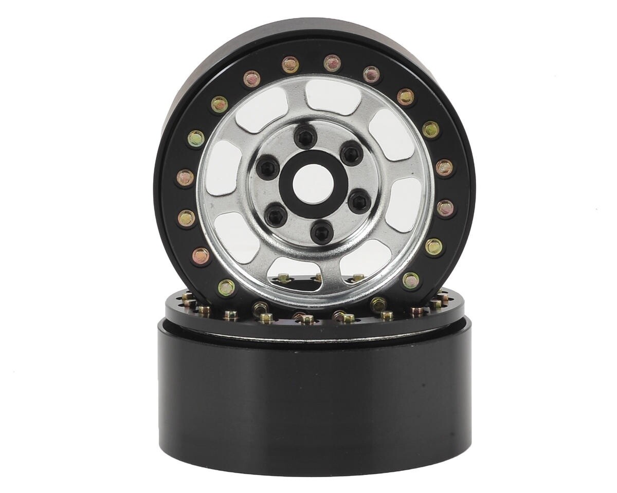 SSD00079 SSD RC Trail 1.9" Steel Beadlock Crawler Wheels (Silver) (2)