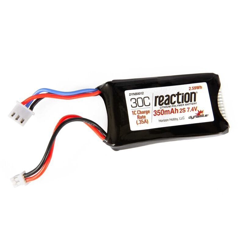 DYNB0012 7.4v 350mAh 2S LiPo Battery: PH 2.0