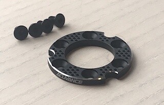 Acuvance light weight motor mount spacer, Colour: Black