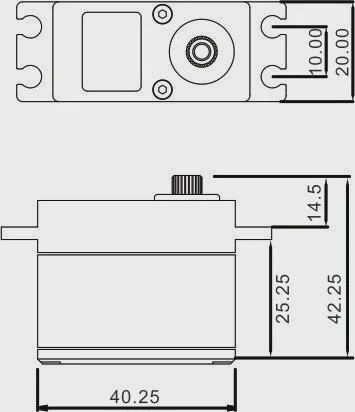 ECP-110T EcoPower WP110T Cored Waterproof High Torque Metal Gear Digital Servo