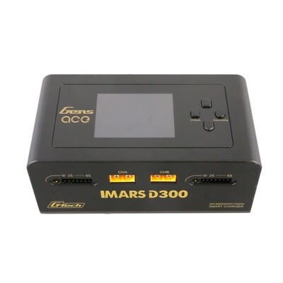 Gens Ace IMARS D300 G-Tech Channel AC/DC 300W/700W RC Battery Charger-US Black
