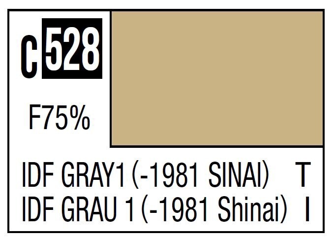 Mr Hobby Mr. Color C528 IDF Gray 1 (-1981 Sinai) (IDF Tank -1981) - 10ml