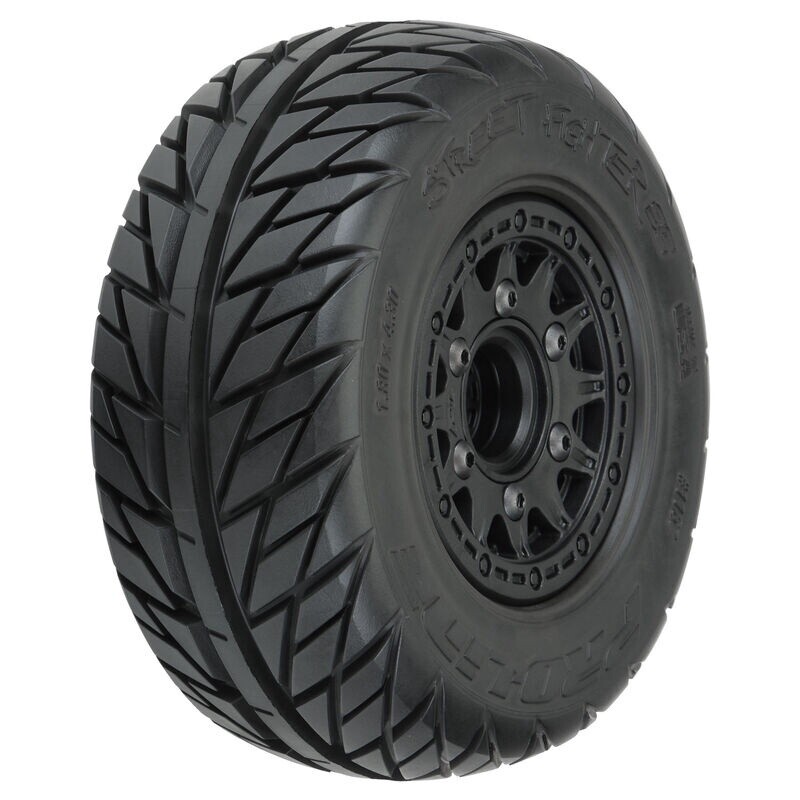 1/10 Street Fighter Fr/Rr 2.2&quot;/3.0&quot; SC Mounted 12mm Black Raid (2)