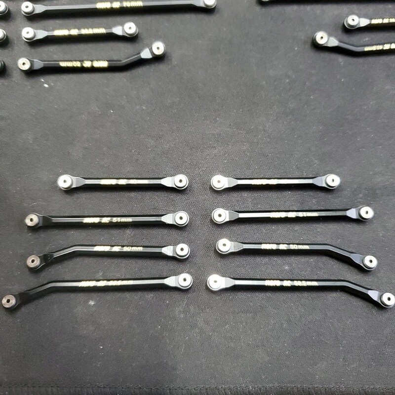 High Clearance Black brass v2 4 link kit for scx24 Jeep/C10/Bronco