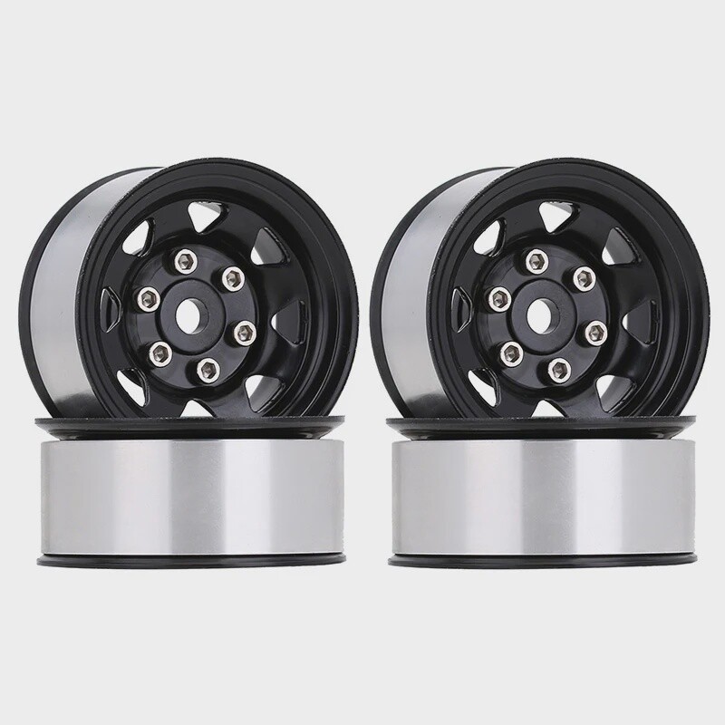 1.55&quot; Metal Beadlock Wheel Rims For 1/10 RC Crawler Car