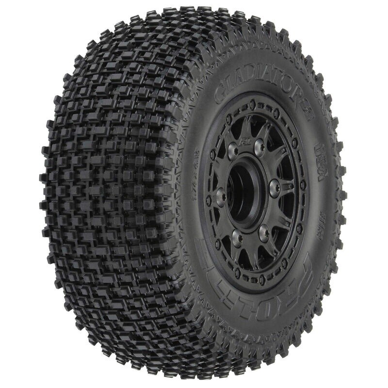 1/10 Gladiator M2 Front/Rear 2.2&quot;/3.0&quot; SC Mounted 12mm Blk Raid (2)