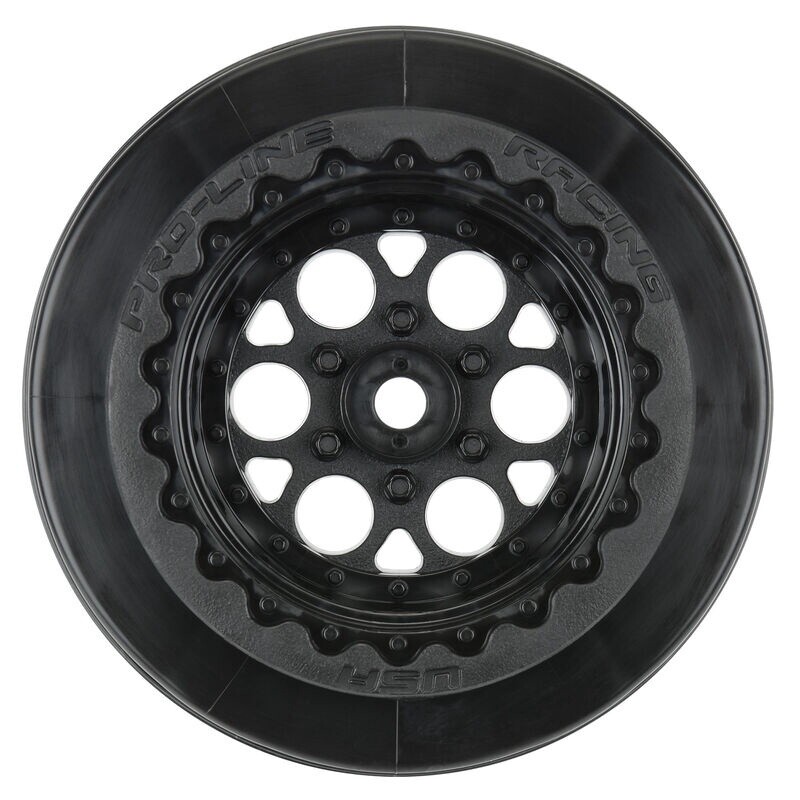 1/10 Showtime+ Wide Rear 2.2&quot;/3.0&quot; 12mm Drag Wheels (2) Black