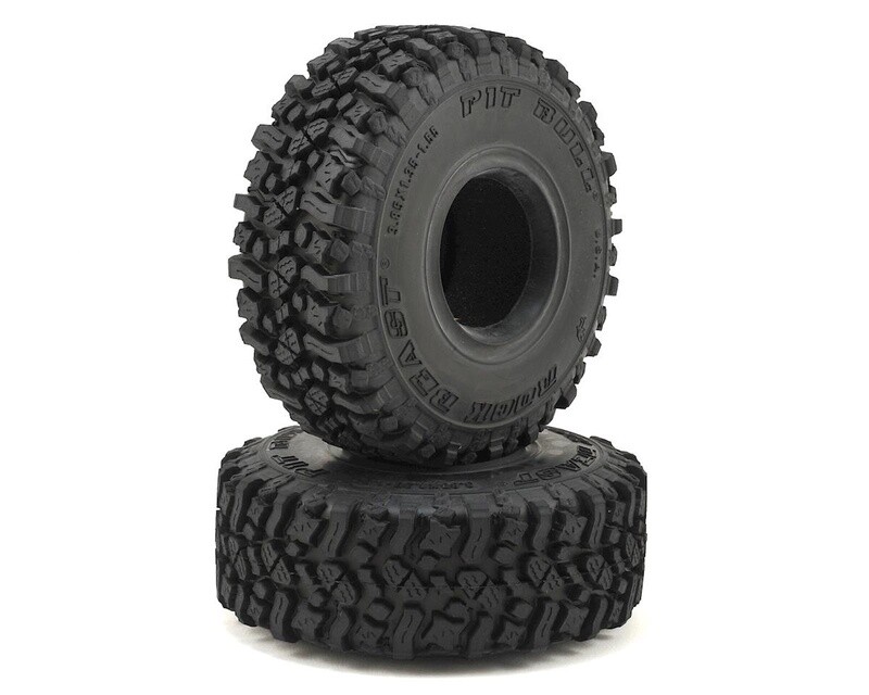 Pit Bull Tires Rock Beast 1.55&quot; Scale Rock Crawler Tires w/Foams (2) (Alien)