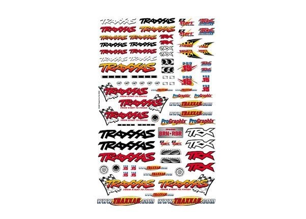 Official Team Traxxas® racing decal set(flag logo/ 6-color